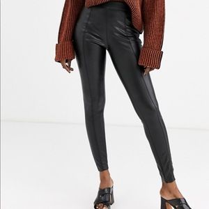 Topshop faux leather pants